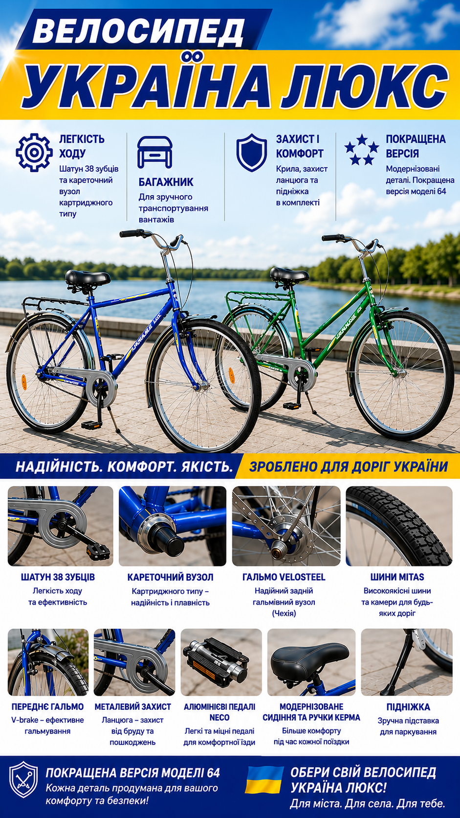 Велосипед Україна Люкс Ukraine Lux купити новий ровер